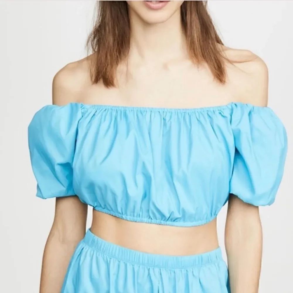 STAUD off the shoulder cropped blouse - Size S NWT